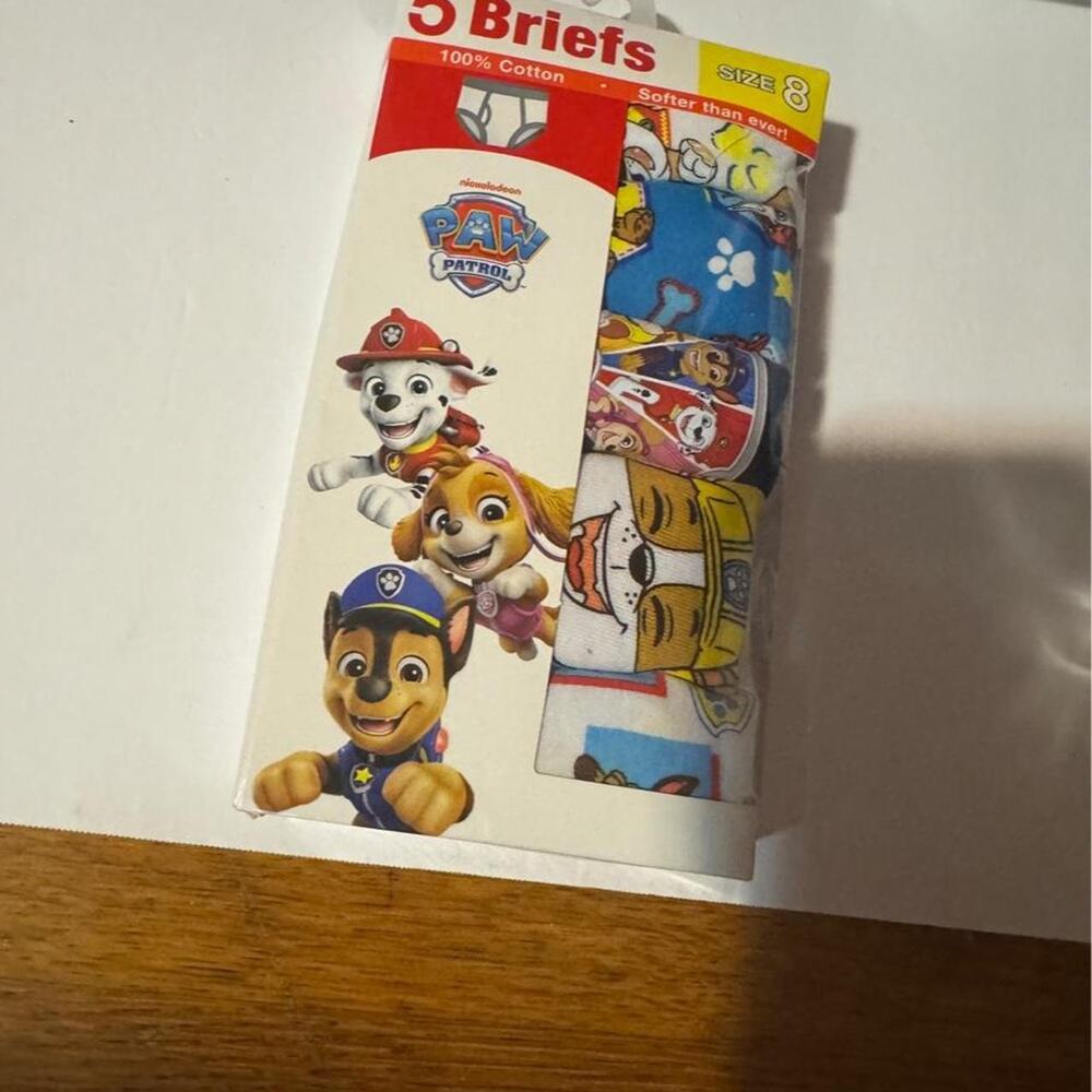 Paw patrol boys briefs size